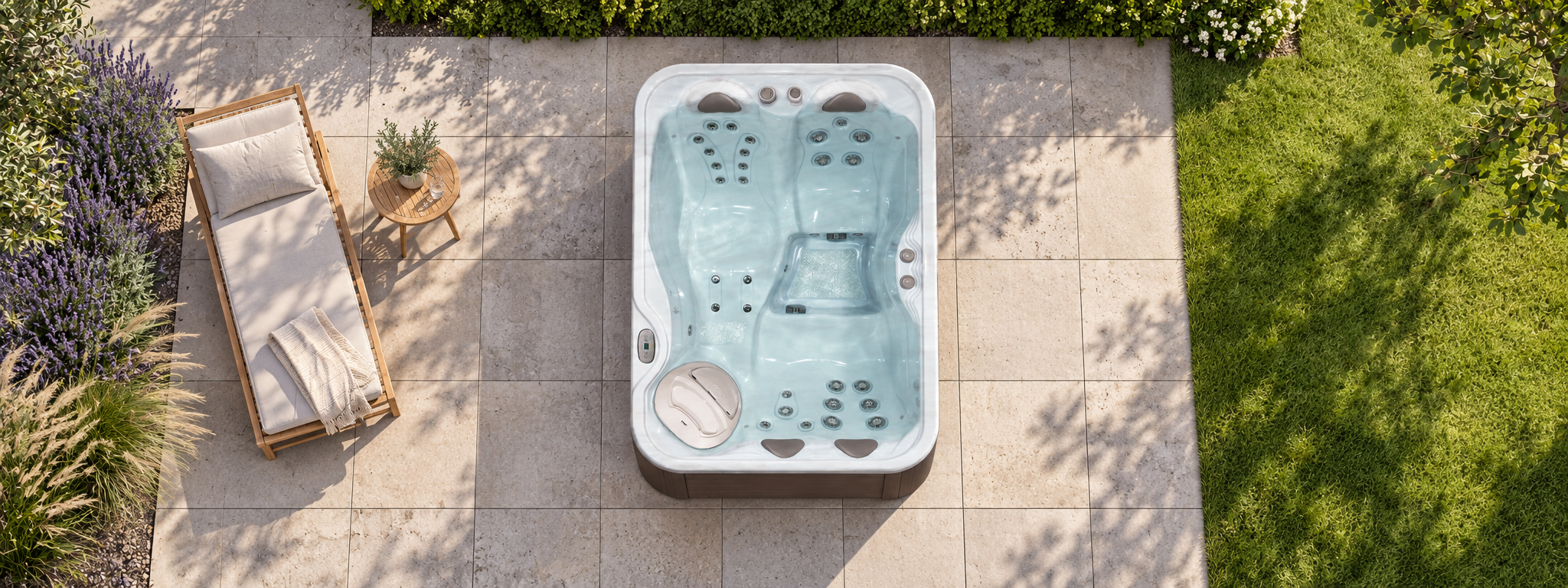Serenity-spa i en svensk sommarträdgård